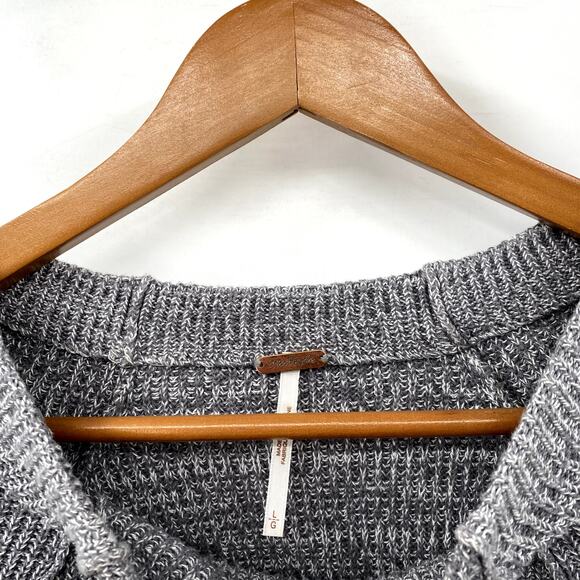 Free people Gray Ribbed Casual Sweater - Picture 2 of 6